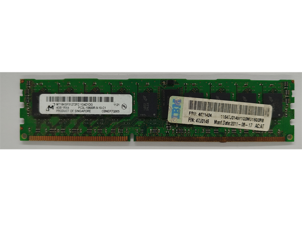 MT18KSF51272PZ-1G4D1DG Micron 4GB PC3-10600 DDR3-1333MHz ECC CL9 240-Pin DIMM 1.35V 