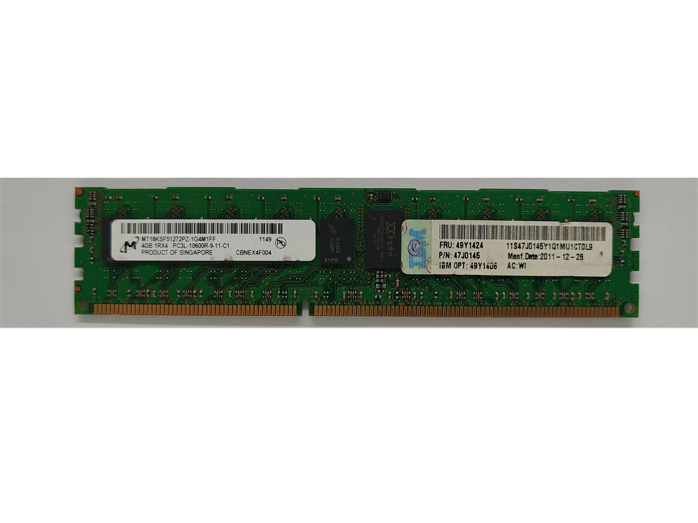 MT18KSF51272PZ-1G4M1FF Micron 4GB PC3-10600 DDR3-1333MHz ECC  CL9 240-Pin DIMM  1.35V