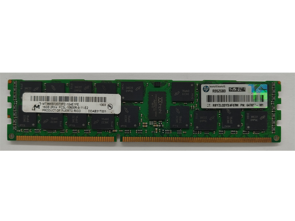 MT36KSF2G72PZ-1G4E1FE Micron 16GB PC3-10600 DDR3-1333MHz ECC Registered CL9 240-Pin DIMM 1.35v 