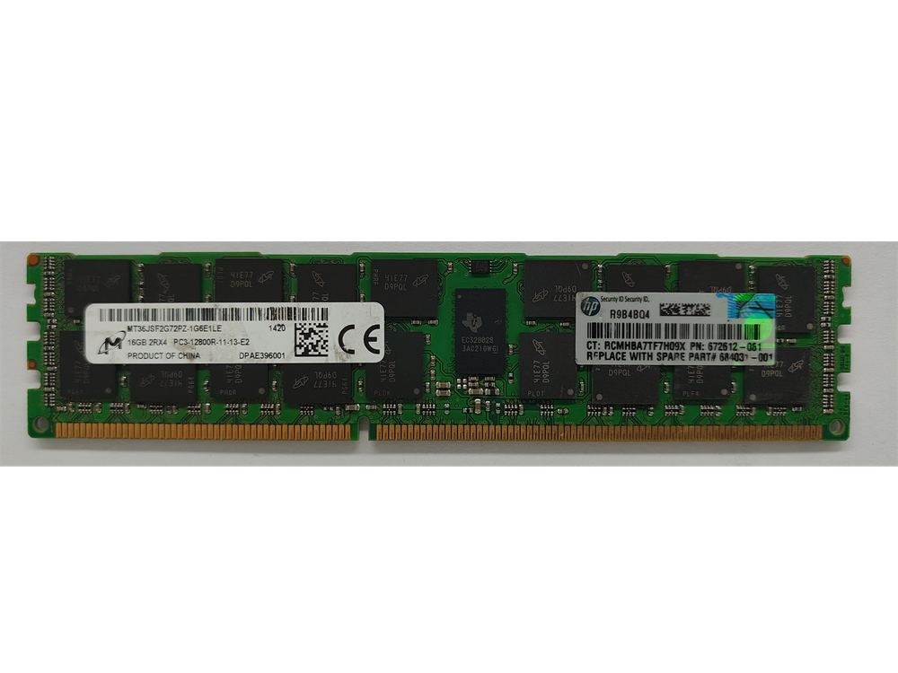 MT36JSF2G72PZ-1G6E1LE Micron 16GB PC3-12800 DDR3-1600MHz ECC Registered CL11 240-Pin DIMM Dual Rank Memory Module