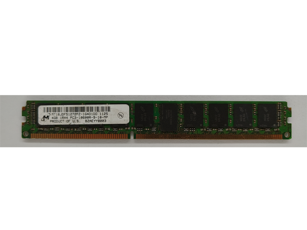 MT18JDF51272PZ-1G4D1DD Micron 4GB PC3-10600 DDR3-1333MHz ECC Registered w/ Parity CL9 240-Pin DIMM1.5V