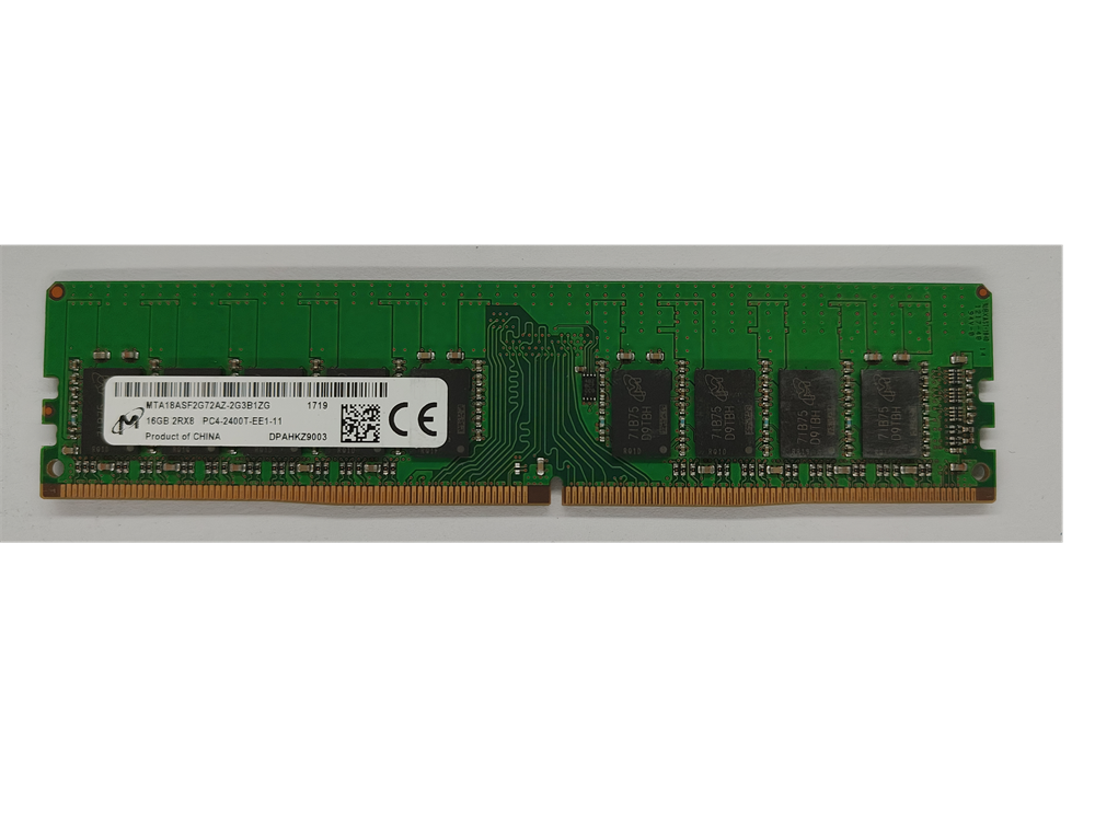  MTA18ASF2G72AZ-2G3B1ZG Micron 16GB PC4-19200 DDR4-2400MHz ECC Unbuffered CL17 288-Pin DIMM 1.2V Dual Rank Memory Module