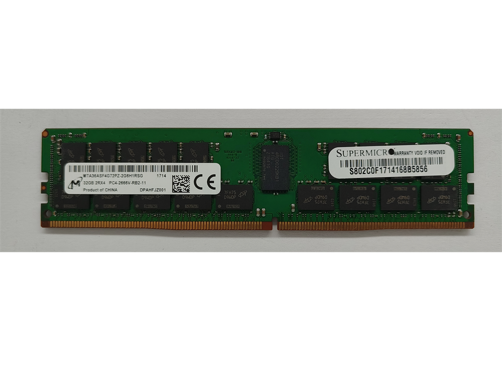 MTA36ASF4G72PZ-2G6H1RSG Micron 32GB PC4-21300 DDR4-2666MHz Registered ECC CL19 288-Pin DIMM 1.2V Dual Rank Memory Module