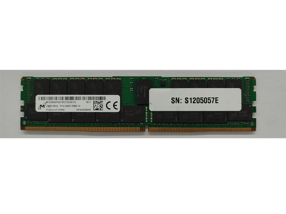 MTA36ASF4G72PZ-2G3A1IG Micron 32GB PC4-19200 DDR4-2400MHz Registered ECC CL17 288-Pin DIMM 1.2V Dual Rank Memory Module