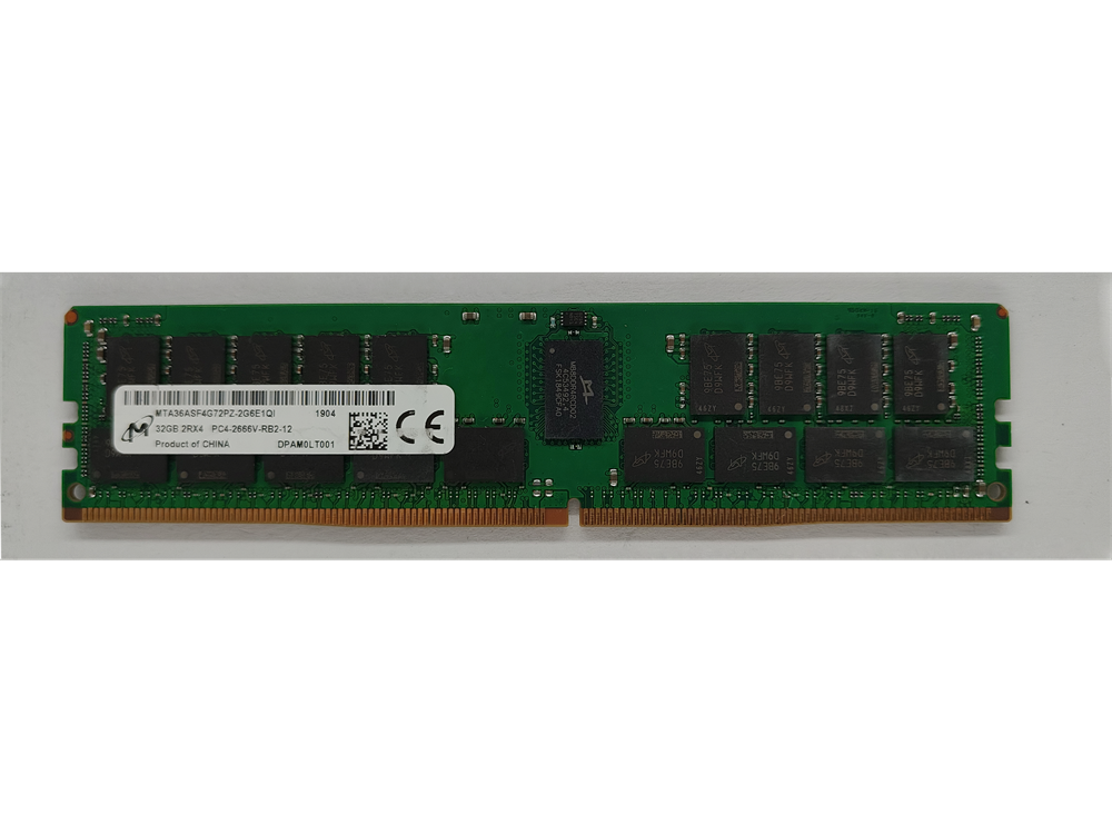MTA36ASF4G72PZ-2G6E1QI Micron 32GB PC4-21300 DDR4-2666MHz Registered ECC CL19 288-Pin DIMM 1.2V Dual Rank Memory Module
