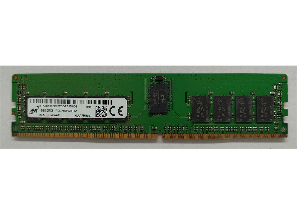 MTA18ASF2G72PDZ-2G6D1QG Micron 16GB PC4-21300 DDR4-2666MHz Registered ECC CL19 288-Pin DIMM 1.2V Dual Rank Memory Module