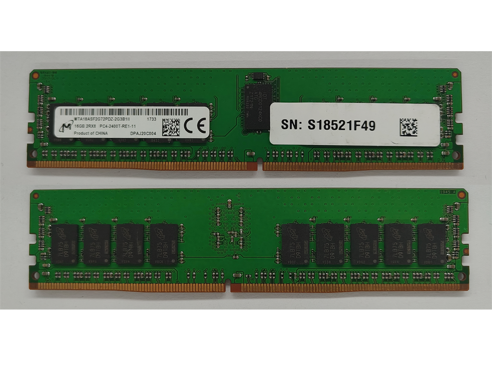 MTA18ASF2G72PDZ-2G3B1II Micron 16GB PC4-19200 DDR4-2400MHz Registered ECC CL17 288-Pin DIMM 1.2V Dual Rank Memory Module