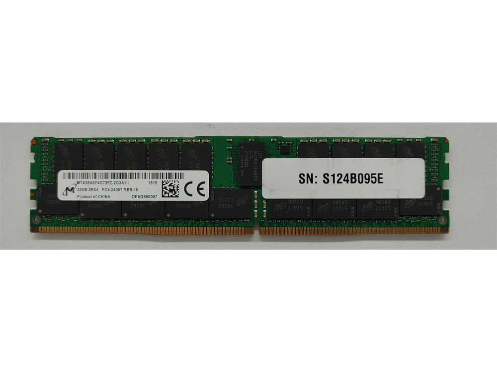 MTA36ASF4G72PZ-2G3A1II Micron 32GB PC4-19200 DDR4-2400MHz Registered ECC CL17 288-Pin DIMM 1.2V Dual Rank Memory Module