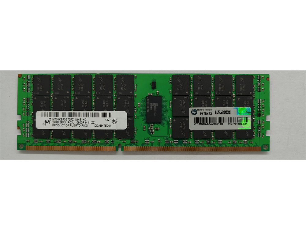 MT54KSF3G72PZ-1G4E1HG Micron 24GB PC3-10600 DDR3-1333MHz ECC Registered CL9 240-Pin DIMM 1.35V 