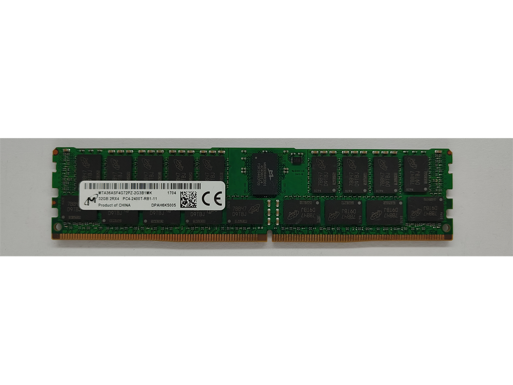 MTA36ASF4G72PZ-2G3B1MK Micron 32GB PC4-19200 DDR4-2400MHz Registered ECC CL17 288-Pin DIMM 1.2V Dual Rank Memory Module