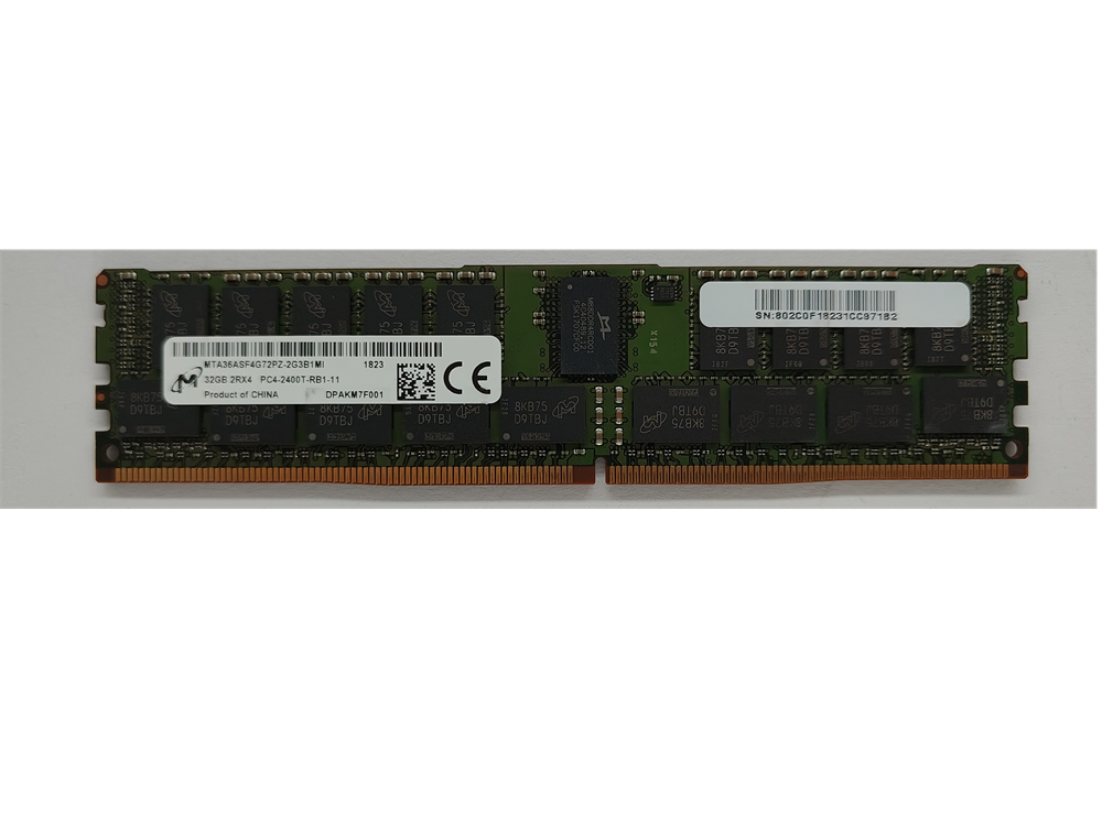 MTA36ASF4G72PZ-2G3B1MI Micron 32GB PC4-19200 DDR4-2400MHz Registered ECC CL17 288-Pin DIMM 1.2V Dual Rank Memory Module