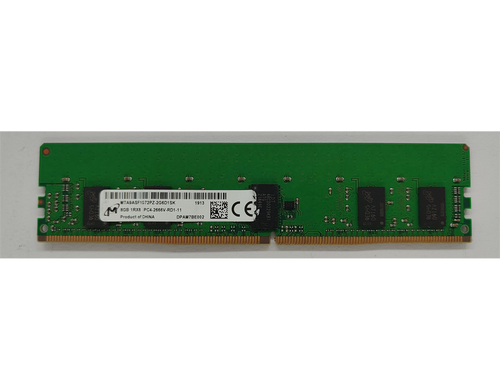 MTA9ASF1G72PZ-2G6D1SK Micron 8GB PC4-21300 DDR4-2666MHz Registered ECC CL19 288-Pin DIMM 1.2V Single Rank Memory Module