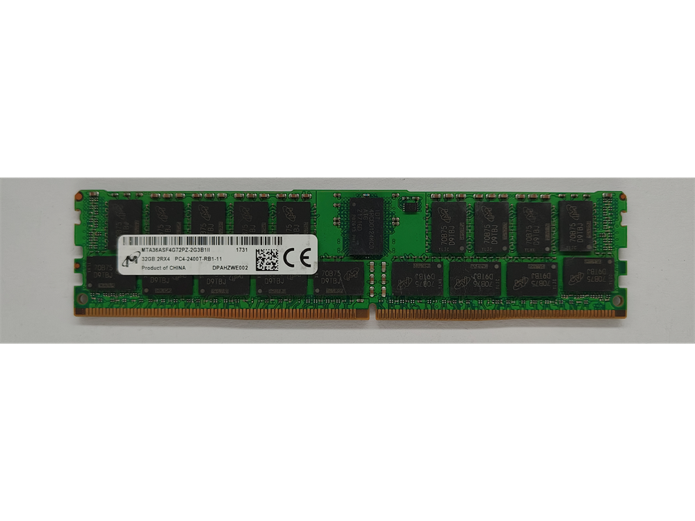 MTA36ASF4G72PZ-2G3B1II Micron 32GB PC4-19200 DDR4-2400MHz Registered ECC CL17 288-Pin DIMM 1.2V Dual Rank Memory Module