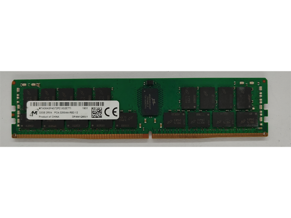 MTA36ASF4G72PZ-3G2E7TI Micron 32GB PC4-25600 DDR4-3200MHz Registered ECC CL22 288-Pin DIMM 1.2V Dual Rank Memory Module