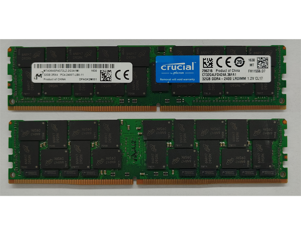 MTA36ASF4G72LZ-2G3A1MI Micron 32GB PC4-19200 DDR4-2400MHz Registered ECC CL17 288-Pin Load Reduced DIMM 1.2V 
