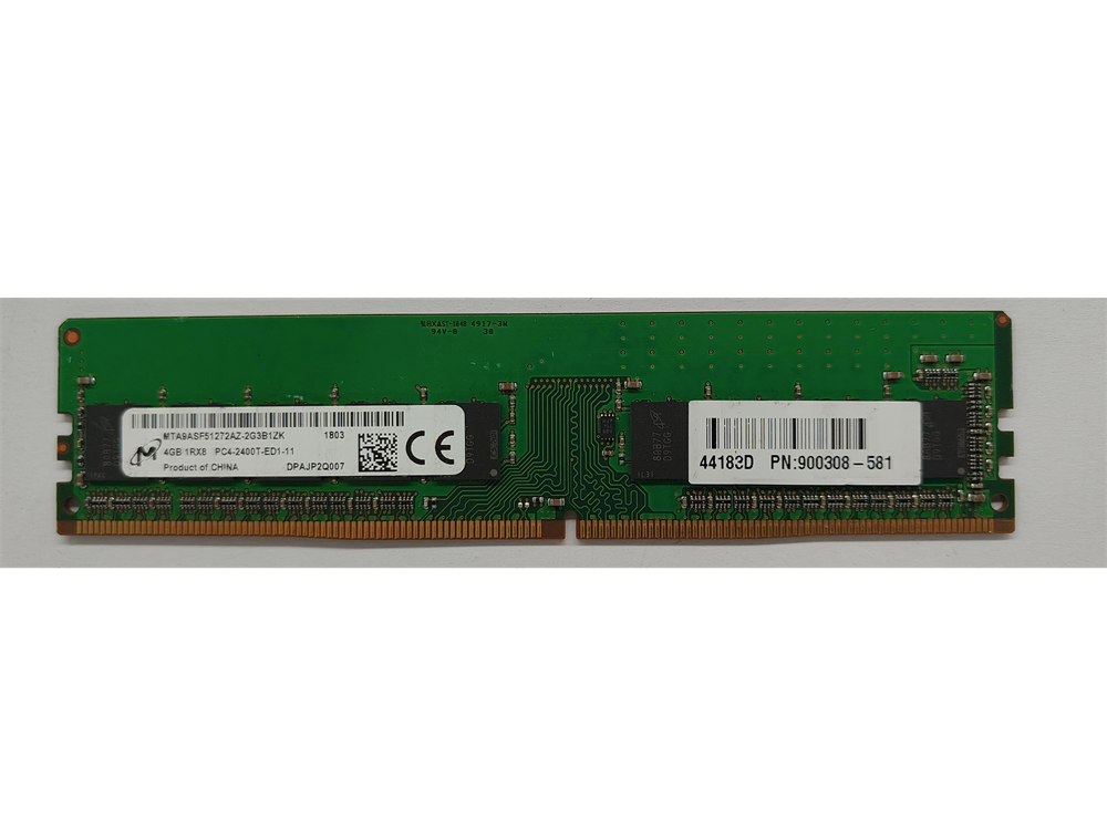 MTA9ASF51272AZ-2G3B1ZK Micron 4GB PC4-19200 DDR4-2400MHz ECC Unbuffered CL17 288-Pin DIMM 1.2V Single Rank Memory Module