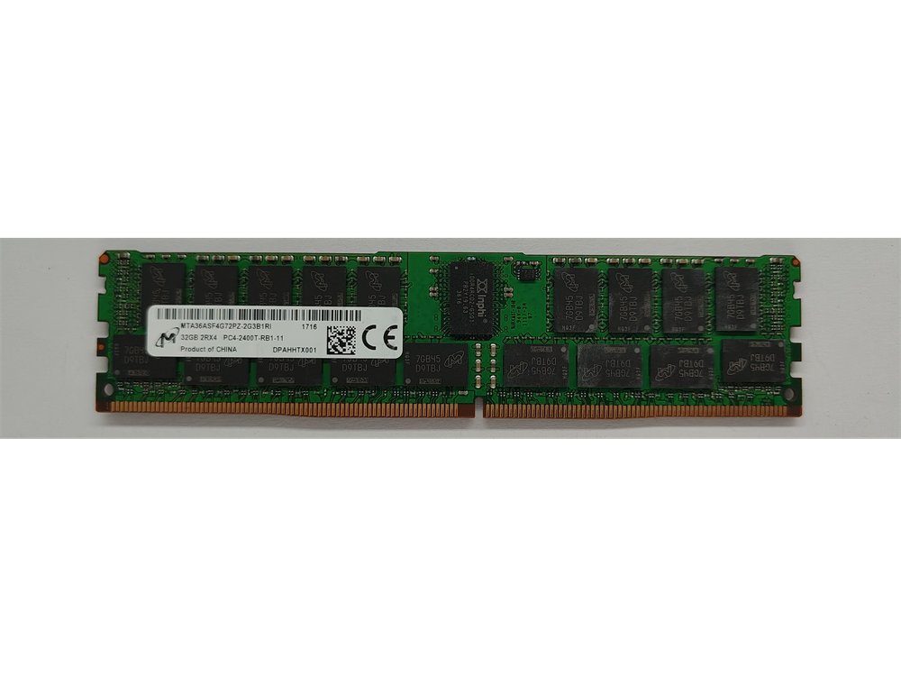 MTA36ASF4G72PZ-2G3B1RI Micron 32GB PC4-19200 DDR4-2400MHz Registered ECC CL17 288-Pin DIMM 1.2V Dual Rank Memory Module