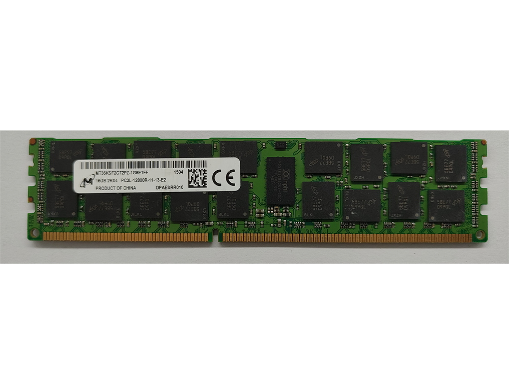 MT36KSF2G72PZ-1G6E1FF Micron 16GB PC3-12800 DDR3-1600MHz ECC Registered CL11 240-Pin DIMM 1.35V 