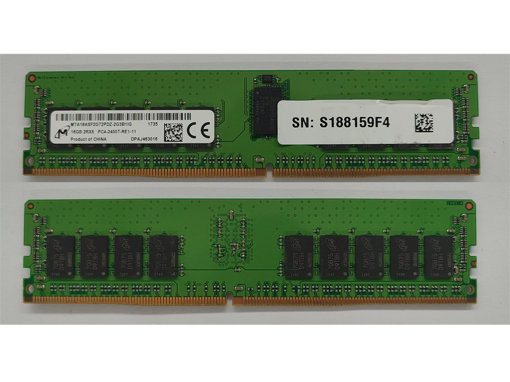 MTA18ASF2G72PDZ-2G3B1IG Micron 16GB PC4-19200 DDR4-2400MHz Registered ECC CL17 288-Pin DIMM 1.2V Dual Rank Memory Module