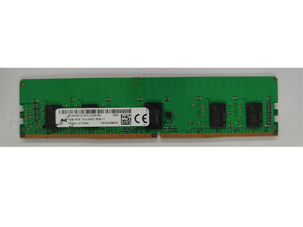 MTA9ASF1G72PZ-2G3B1RK Micron 8GB PC4-19200 DDR4-2400MHz Registered ECC CL17 288-Pin DIMM 1.2V Single Rank Memory Module
