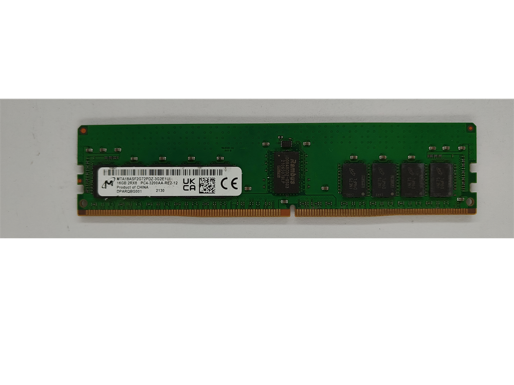 MTA18ASF2G72PDZ-3G2E1UI Micron 16GB PC4-25600 DDR4-3200MHz Registered ECC CL22 288-Pin DIMM 1.2V Dual Rank Memory Module