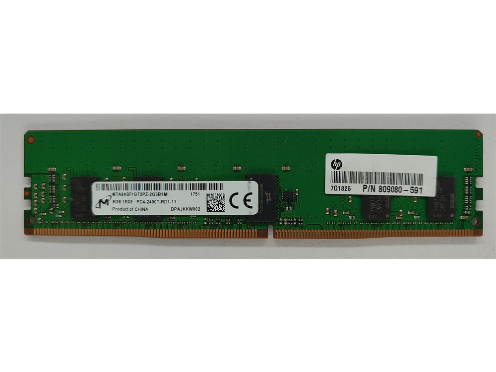 MTA9ASF1G72PZ-2G3B1MI Micron 8GB PC4-19200 DDR4-2400MHz Registered ECC CL17 288-Pin DIMM 1.2V Single Rank Memory Module