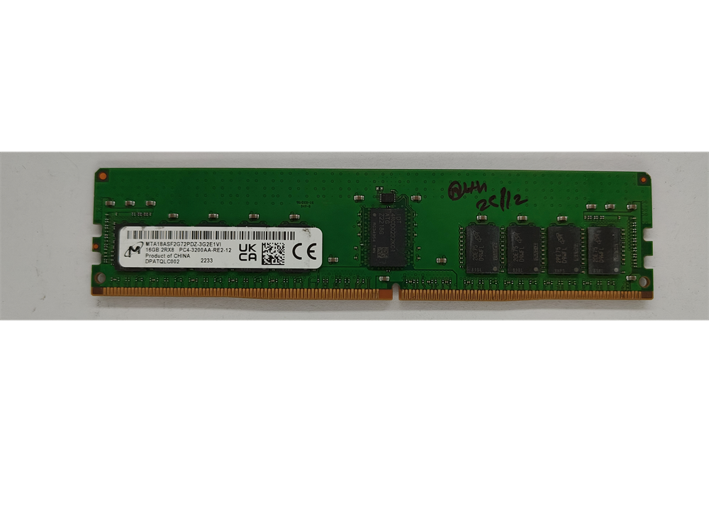 MTA18ASF2G72PDZ-3G2E1VI Micron 16GB PC4-25600 DDR4-3200MHz Registered ECC CL22 288-Pin DIMM 1.2V Dual Rank Memory Module