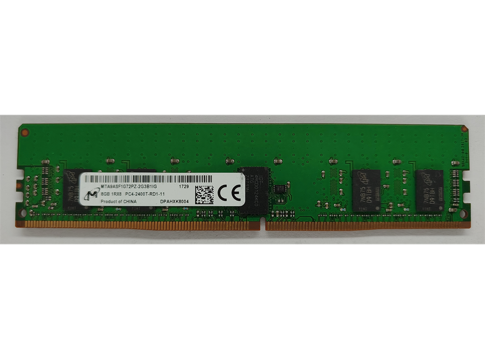 MTA9ASF1G72PZ-2G3B1IG Micron 8GB PC4-19200 DDR4-2400MHz Registered ECC CL17 288-Pin DIMM 1.2V Single Rank Memory Module