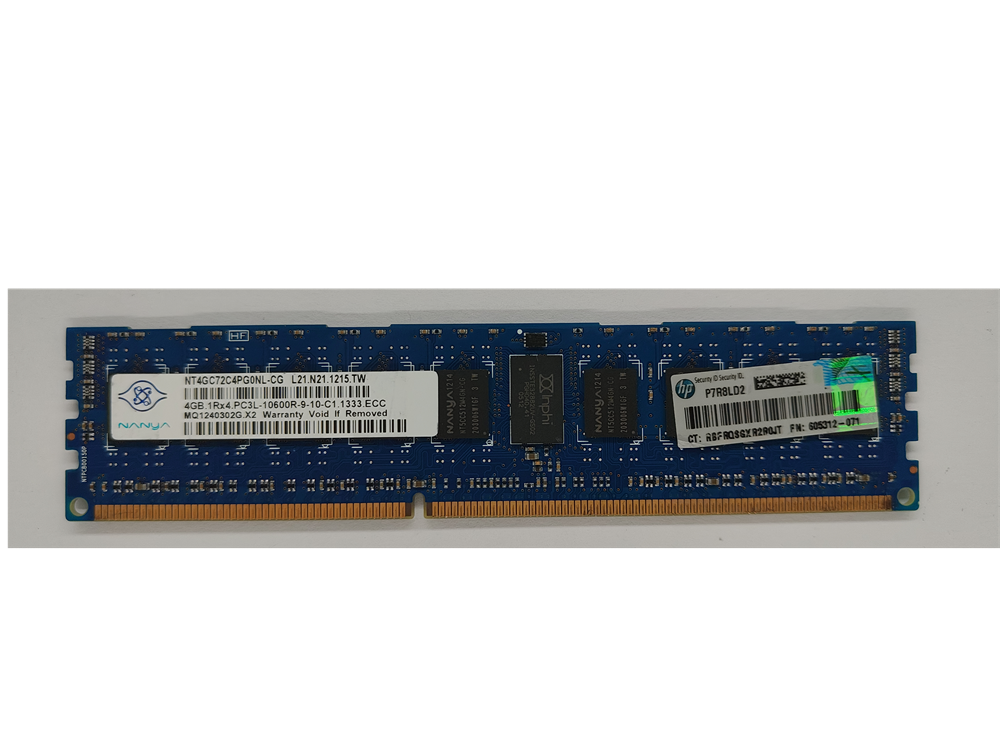 NT4GC72C4PG0NL-CG Nanya 4GB PC3-10600 DDR3-1333MHz ECC Registered CL9 240-Pin DIMM 1.35V 