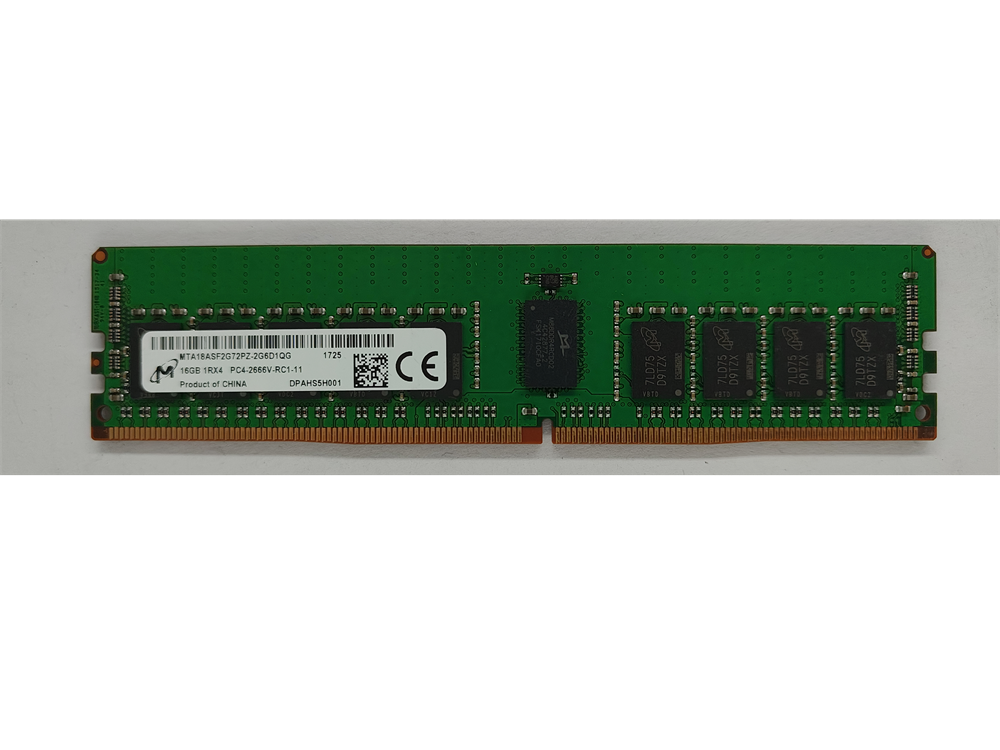 MTA18ASF2G72PZ-2G6D1QG Micron 16GB PC4-21300 DDR4-2666MHz Registered ECC CL19 288-Pin DIMM 1.2V  