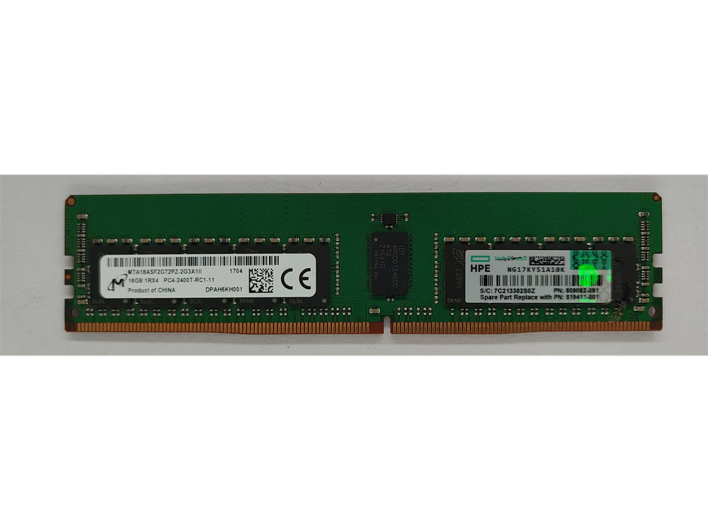 MTA18ASF2G72PZ-2G3A1II Micron 16GB PC4-19200 DDR4-2400MHz Registered ECC CL17 288-Pin DIMM 1.2V  