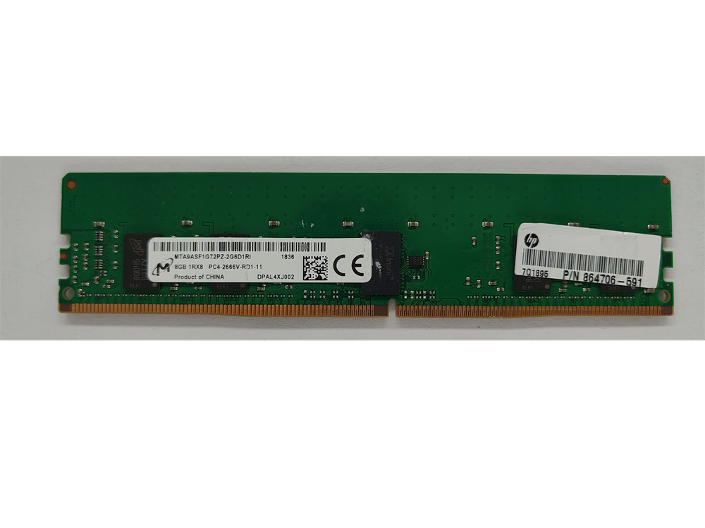 MTA9ASF1G72PZ-2G6D1RI Micron 8GB PC4-21300 DDR4-2666MHz Registered ECC CL19 288-Pin DIMM 1.2V Single Rank Memory Module