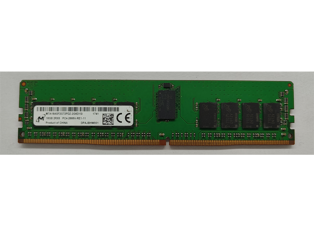 MTA18ASF2G72PDZ-2G6D1SI Micron 16GB PC4-21300 DDR4-2666MHz Registered ECC CL19 288-Pin DIMM 1.2V Dual Rank Memory Module