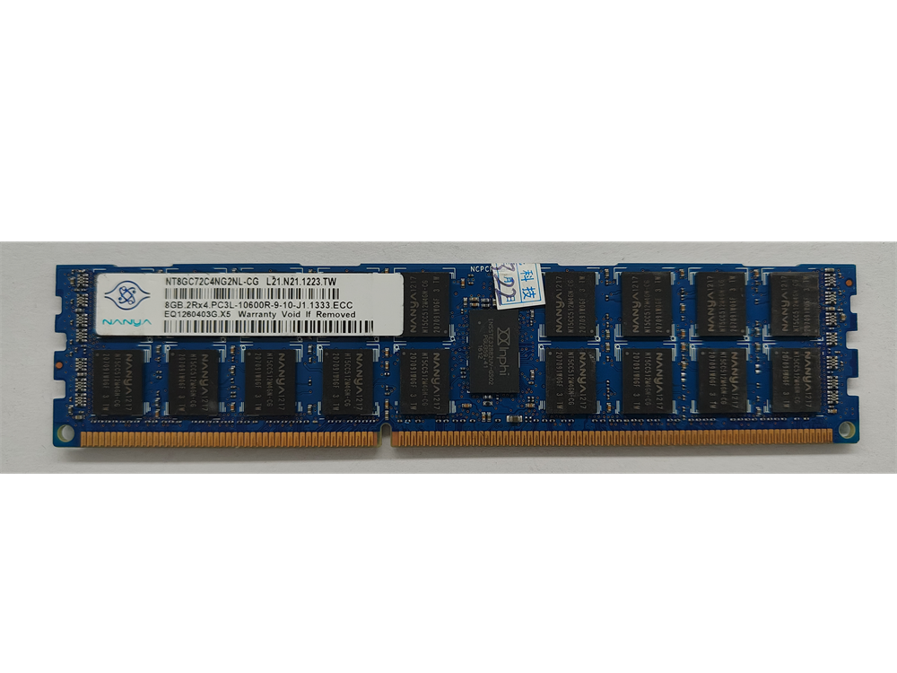 NT8GC72C4NG2NL-CG Nanya 8GB PC3-10600 DDR3-1333MHz ECC Registered CL9 240-Pin DIMM Dual Rank 1.35v  