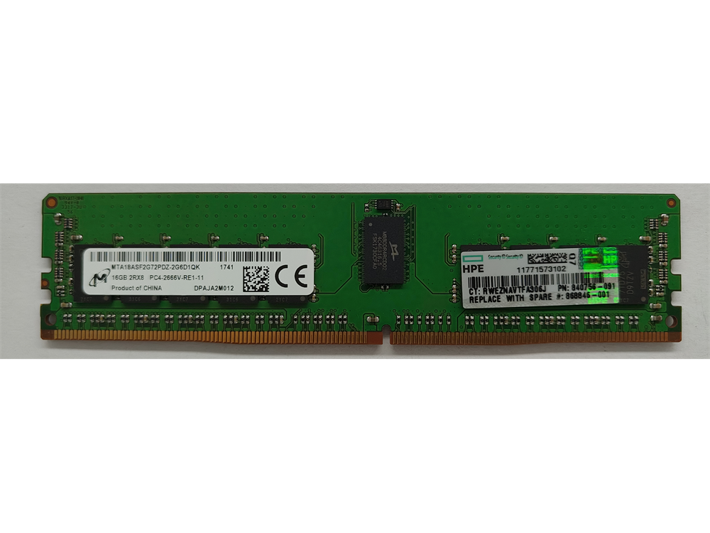 MTA18ASF2G72PDZ-2G6D1QK Micron 16GB PC4-21300 DDR4-2666MHz Registered ECC CL19 288-Pin DIMM 1.2V Dual Rank Memory Module