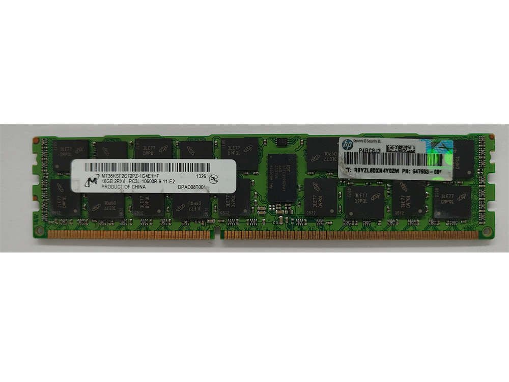 MT36KSF2G72PZ-1G4E1HF Micron 16GB PC3-10600 DDR3-1333MHz ECC Registered CL9 240-Pin DIMM 1.35V 
