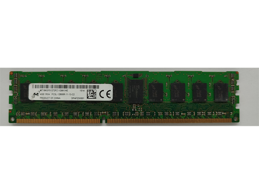 MT18KSF51272PZ-1G6K1HE Micron 4GB PC3-12800 DDR3-1600MHz ECC Registered CL11 240-Pin DIMM 1.35V 