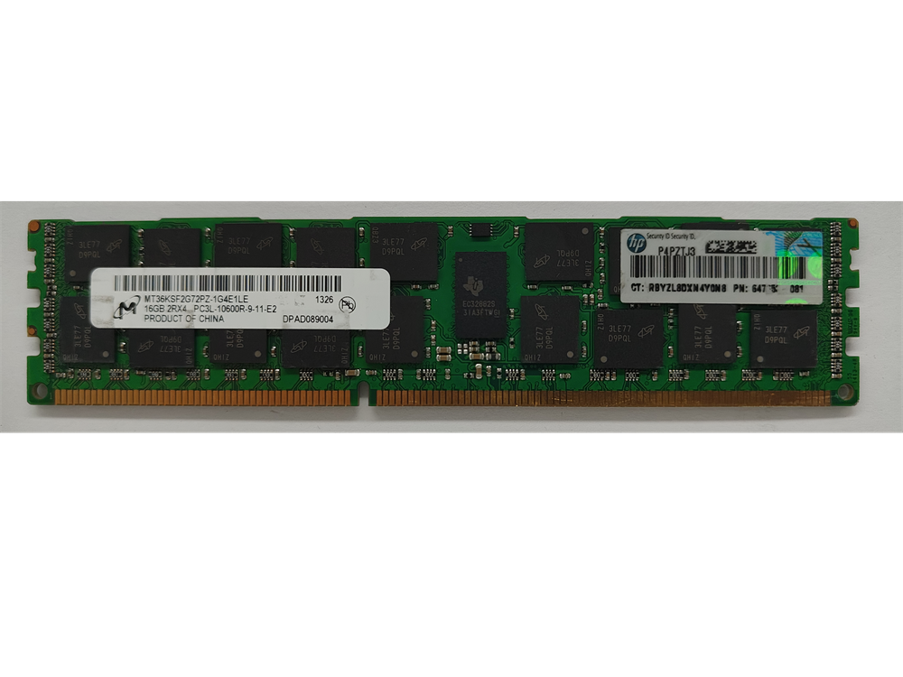 MT36KSF2G72PZ-1G4E1LE Micron 16GB PC3-10600 DDR3-1333MHz ECC Registered CL9 240-Pin DIMM 1.35v 