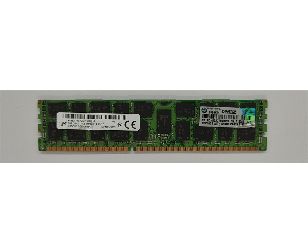 MT36JSF1G72PZ-1G9K1HG Micron 8GB PC3-14900 DDR3-1866MHz ECC Registered CL13 240-Pin DIMM Dual Rank Memory Module