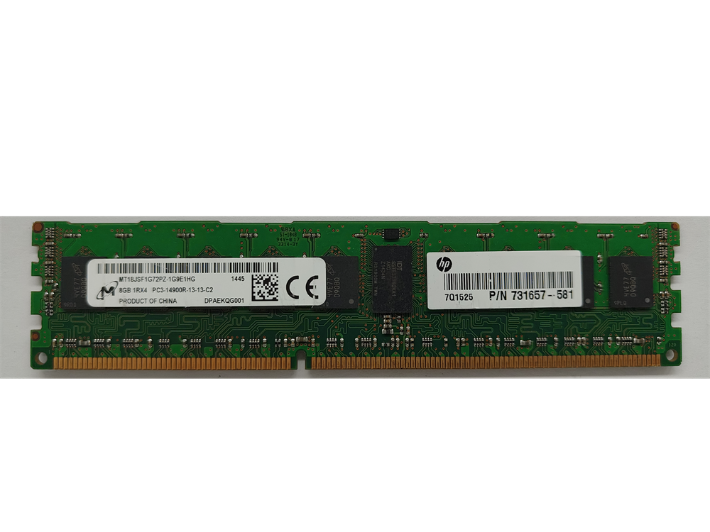 MT18JSF1G72PZ-1G9E1HG Micron 8GB PC3-14900 DDR3-1866MHz ECC Registered CL13 240-Pin DIMM Single Rank Memory Module