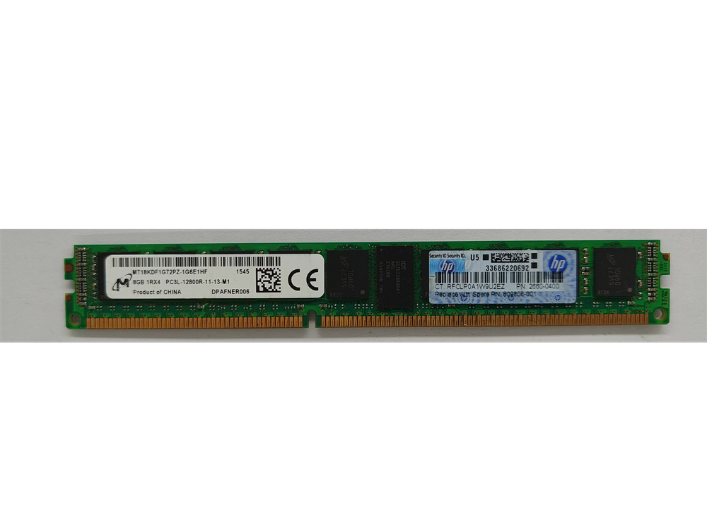 MT18KDF1G72PZ-1G6E1HF Micron 8GB PC3-12800 DDR3-1600MHz ECC Registered CL11 240-Pin DIMM 1.35V