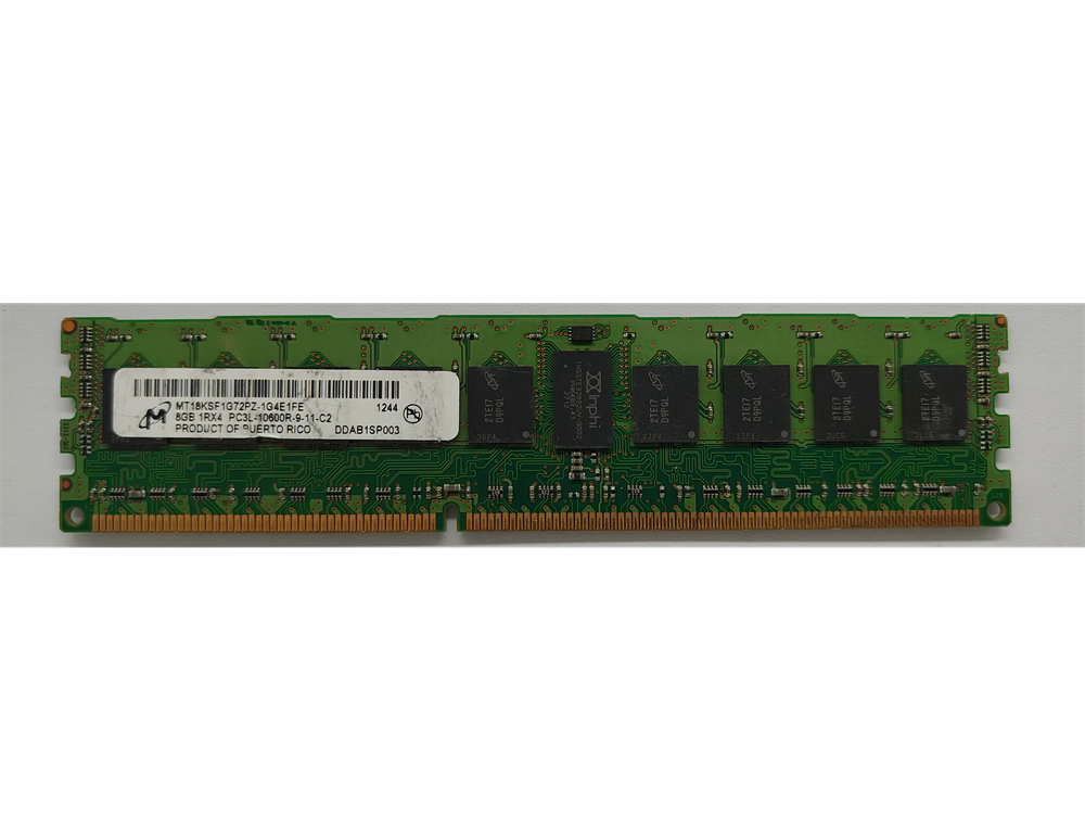 MT18KSF1G72PZ-1G4E1FE Micron 8GB PC3-10600 DDR3-1333MHz ECC Registered CL9 240-Pin DIMM 1.35V 