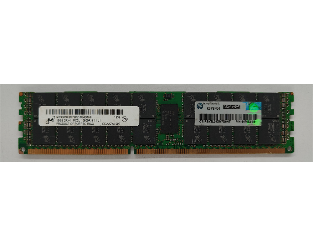 MT36KSF2G72PZ-1G4D1HF Micron 16GB PC3-10600 DDR3-1333MHz ECC Registered CL9 240-Pin DIMM 1.35V 