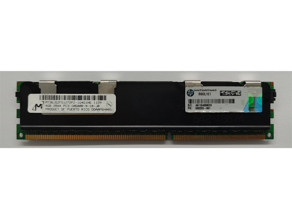 MT36JSZF51272PZ-1G4G1HG Micron 4GB PC3-10600 DDR3-1333MHz ECC Registered CL9 240-Pin DIMM Dual Rank Memory Module