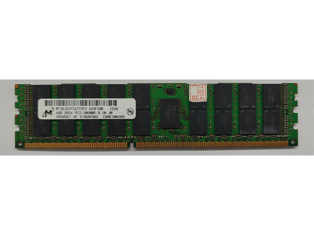 MT36JSZF51272PZ-1G4F1AB Micron 4GB PC3-10600 DDR3-1333MHz ECC Registered CL9 240-Pin DIMM Dual Rank Memory Module