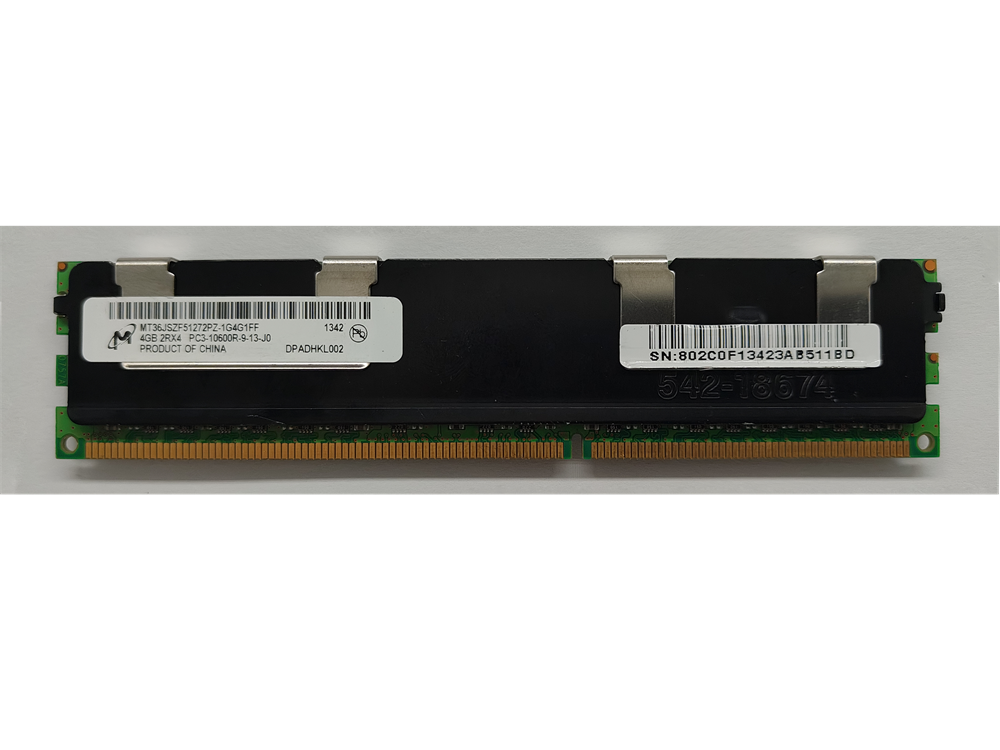 MT36JSZF51272PZ-1G4G1FF Micron 4GB PC3-10600 DDR3-1333MHz ECC Registered CL9 240-Pin DIMM Dual Rank Memory Module