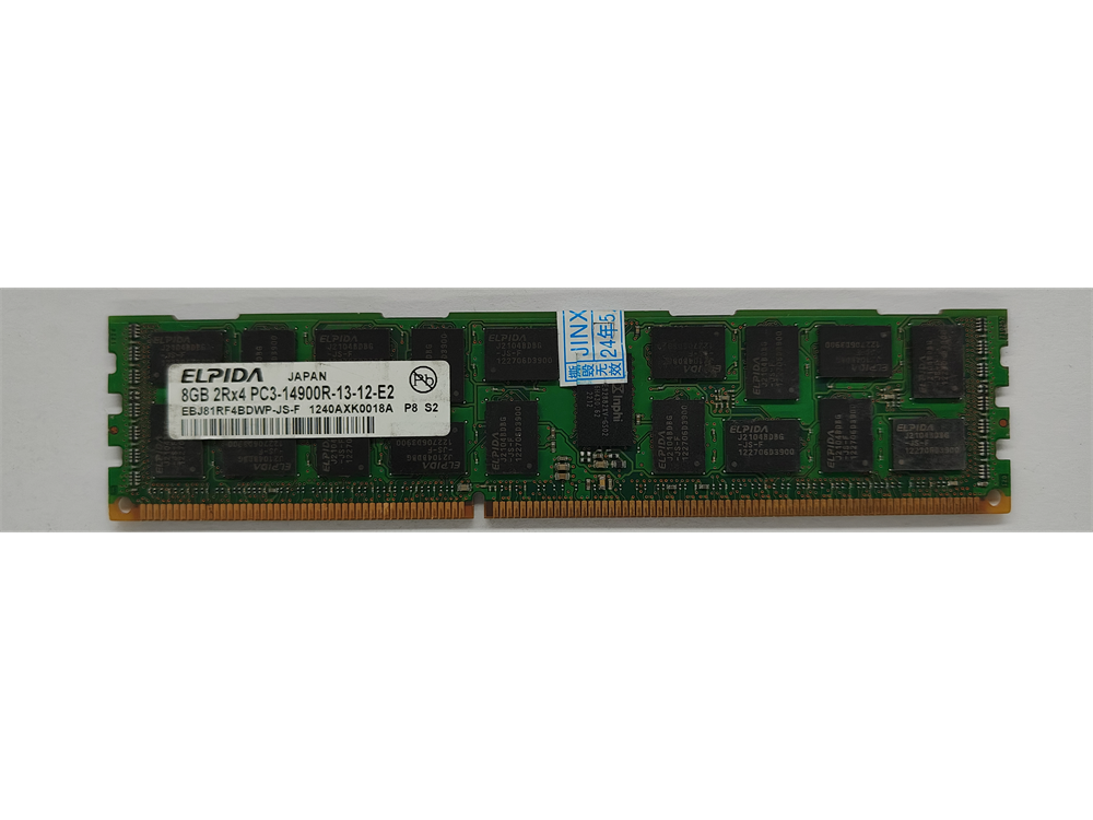 EBJ81RF4BDWP-JS-F Elpida 8GB PC3-14900 DDR3-1866MHz ECC Registered CL13 240-Pin DIMM Single Rank Memory Module