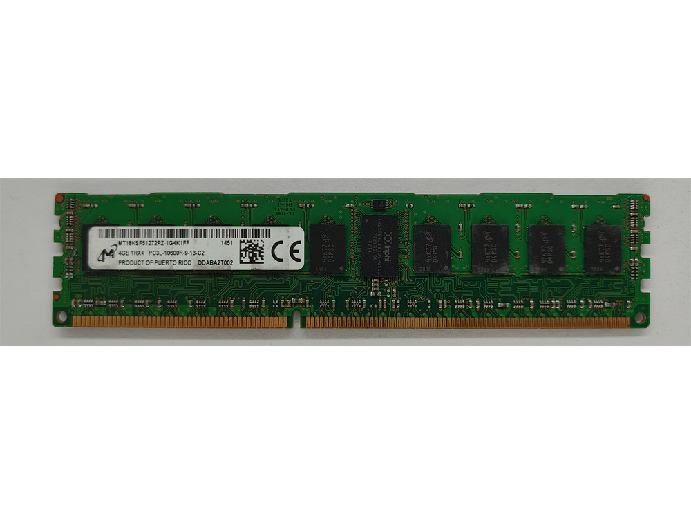 MT18KSF51272PZ-1G4K1FF Micron 4GB PC3-10600 DDR3-1333MHz ECC Registered w/ Parity CL9 240-Pin DIMM 1.35V 