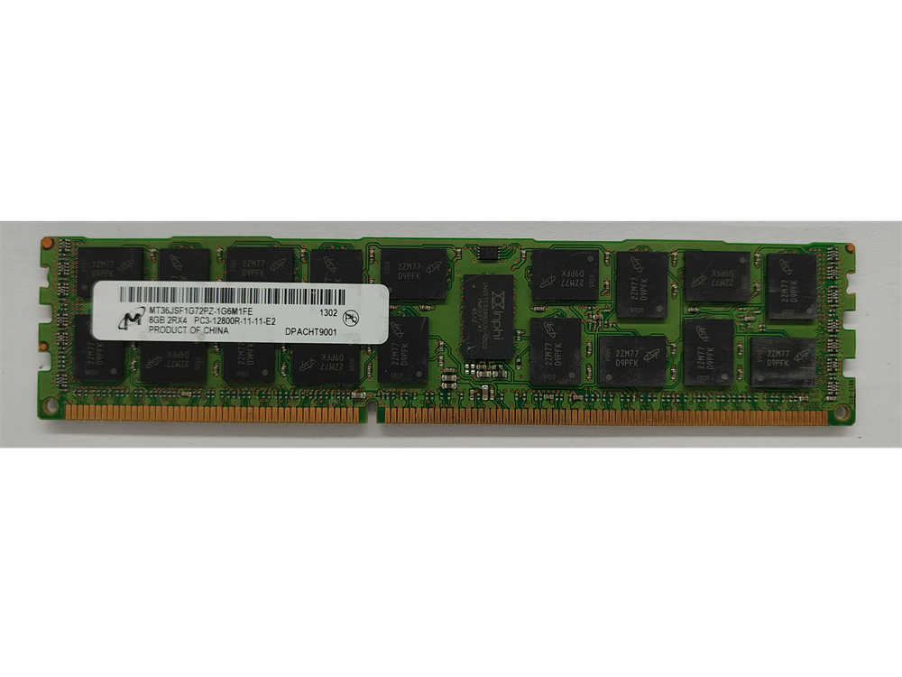 MT36JSF1G72PZ-1G6M1FE Micron 8GB PC3-12800 DDR3-1600MHz ECC Registered CL11 240-Pin DIMM Dual Rank Memory Module