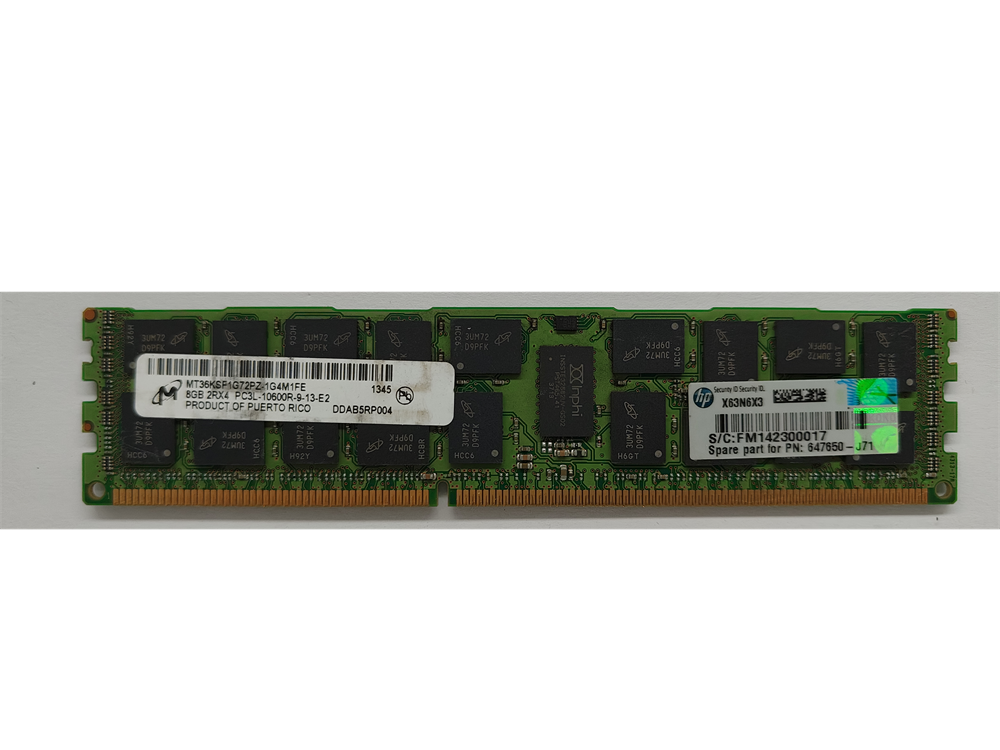 MT36KSF1G72PZ-1G4M1FE Micron 8GB PC3-10600 DDR3-1333MHz ECC Registered CL9 240-Pin DIMM 1.35V  